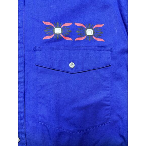 Frontier Series Men's Long Sleeve Blue Western Button Up Shirt - Size L - Picture 4 of 5